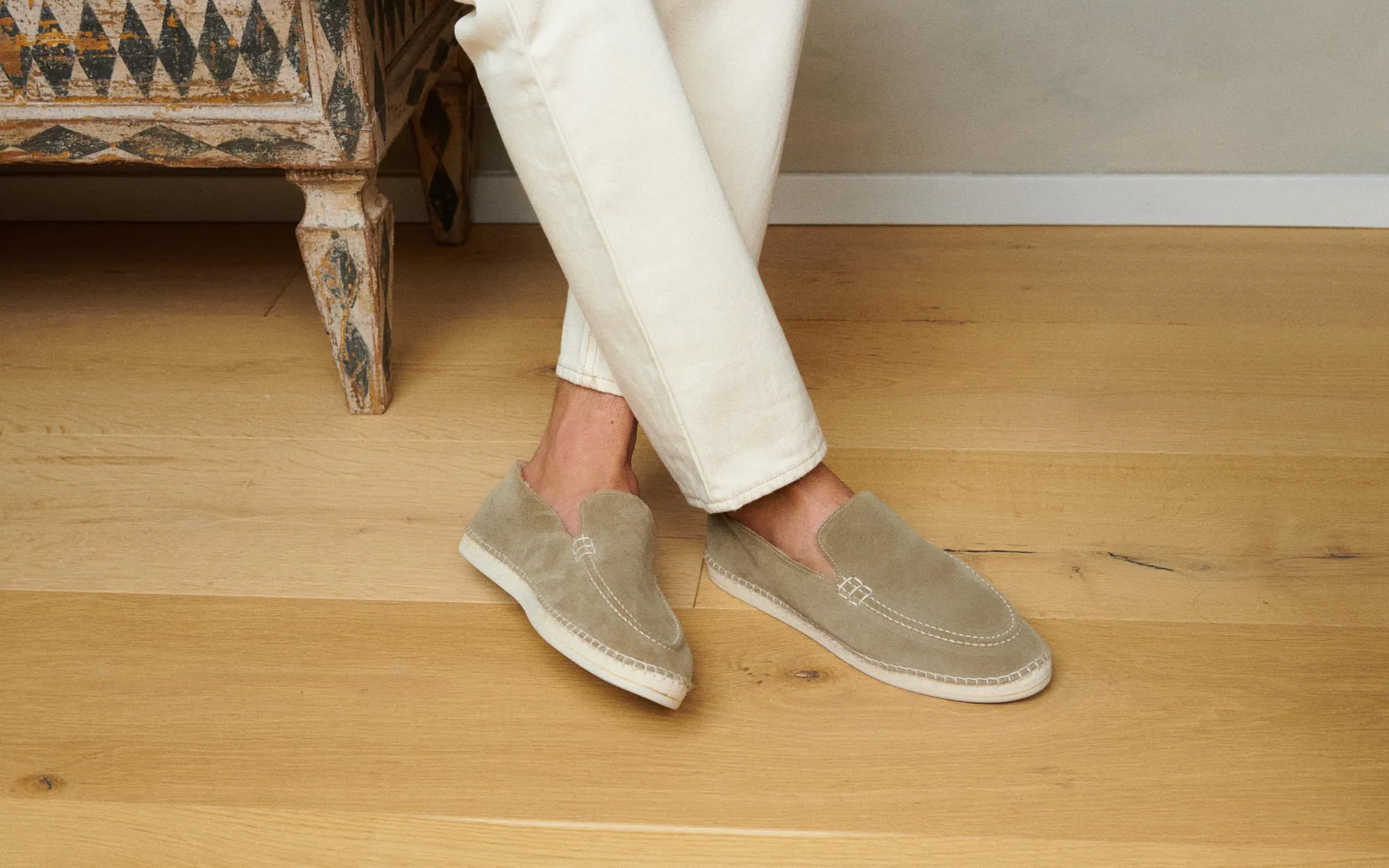 Suede With Faux Fur Loafers Espadrilles - H06L0 - Cortina Forest