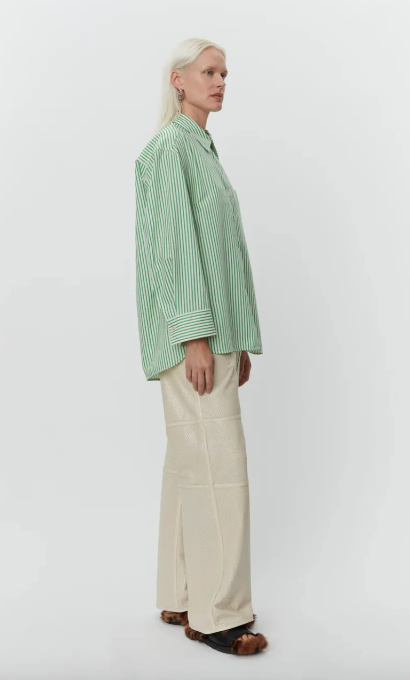 Tan Daily Classic Stripe Fern Shirt