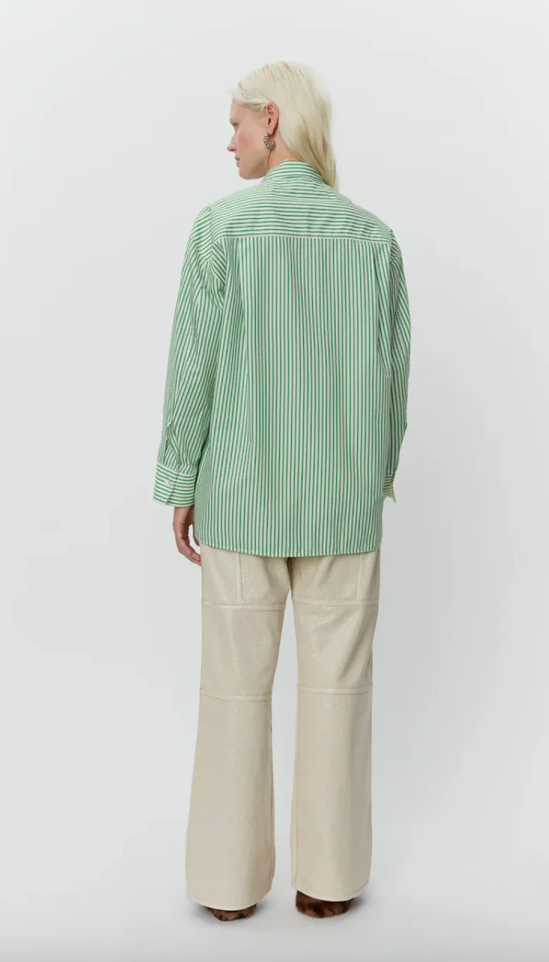 Tan Daily Classic Stripe Fern Shirt