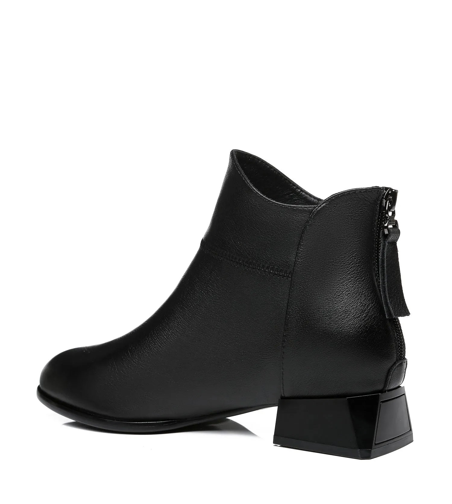 TARRAMARRA Women Ankle Boots Quella Leather Block Heel Black