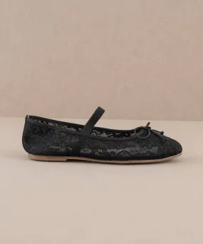 The Bisbee Black | Lace Ballet Flats