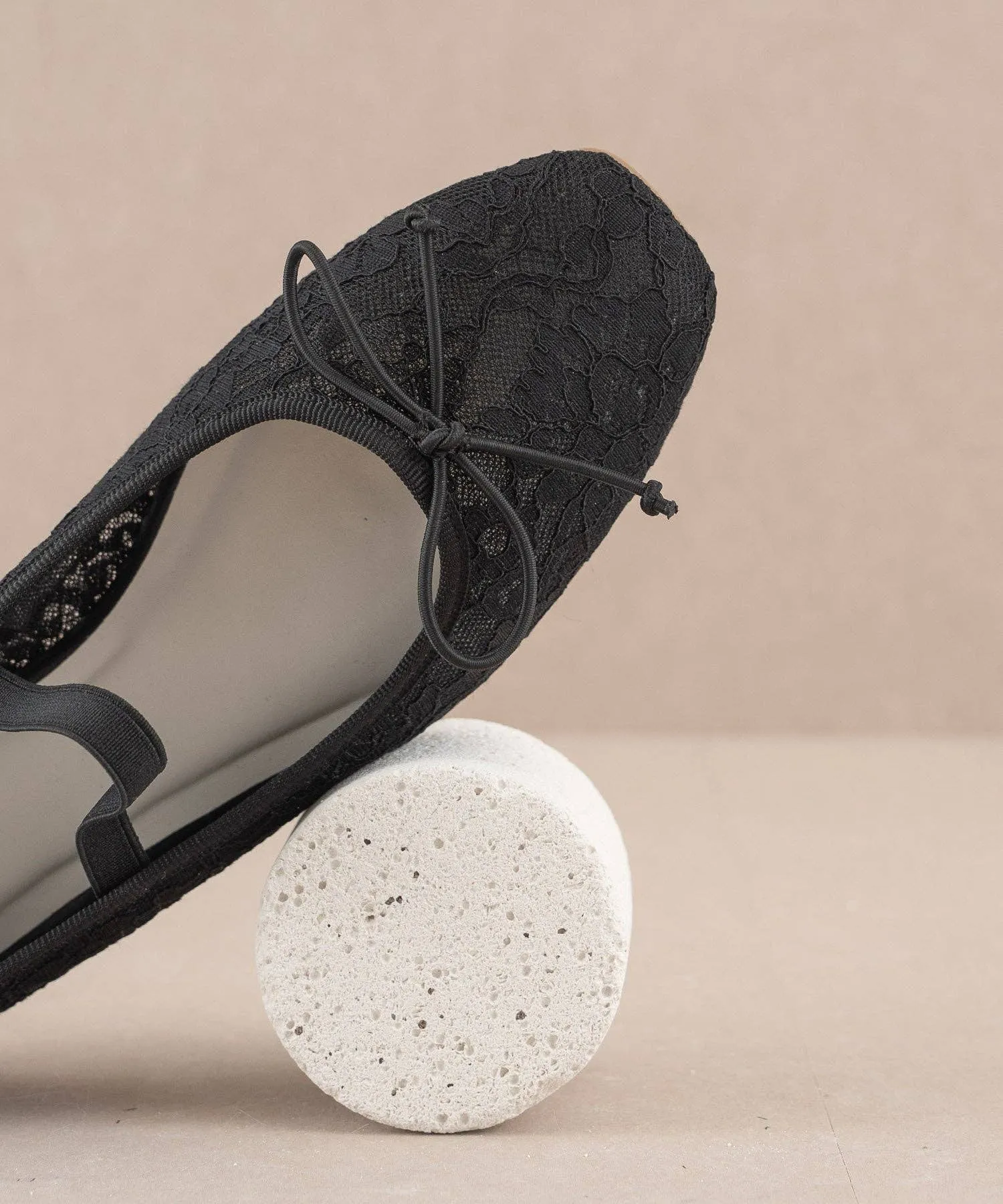 The Bisbee Black | Lace Ballet Flats