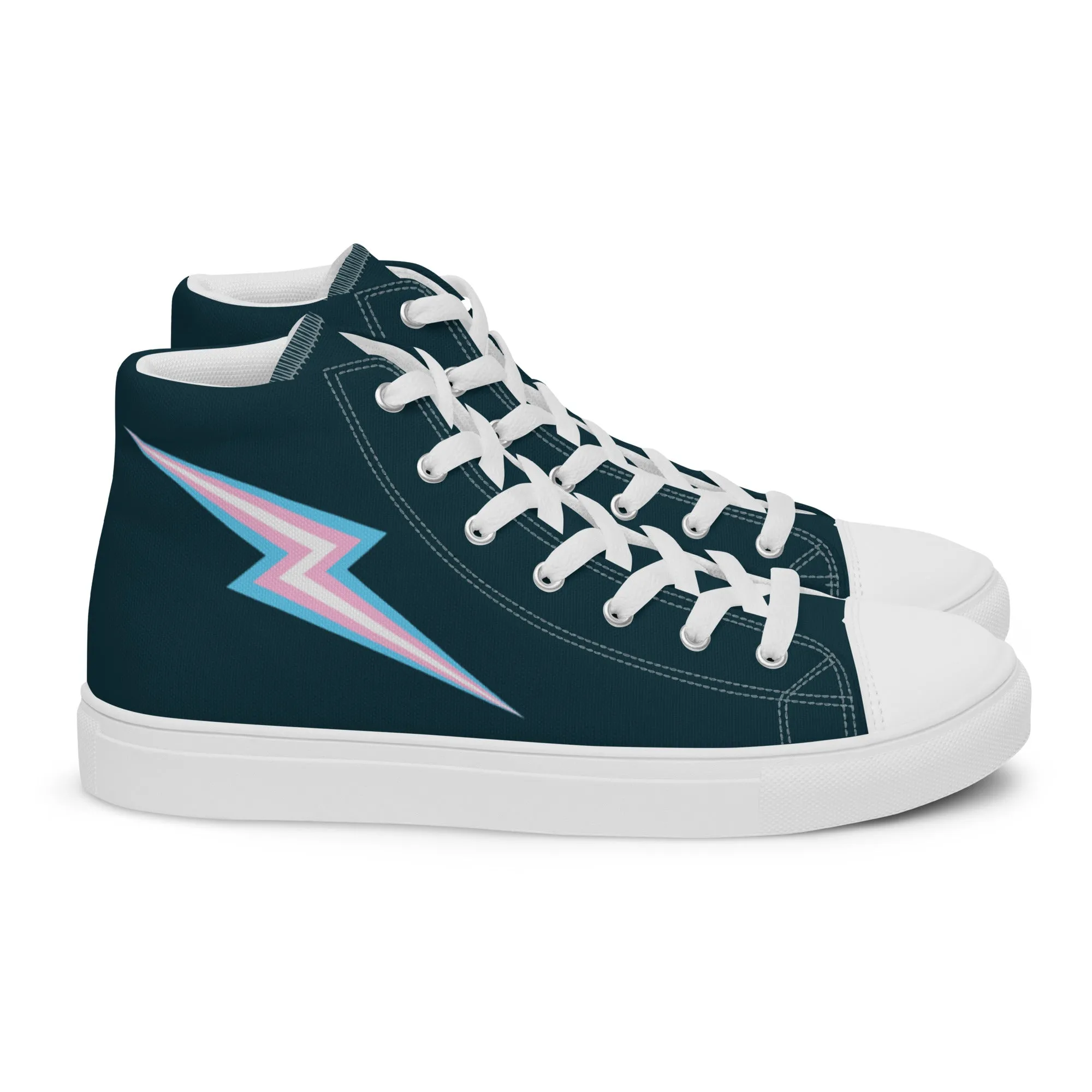 Trans Lightning Blue High Top Trainers (male sizes)