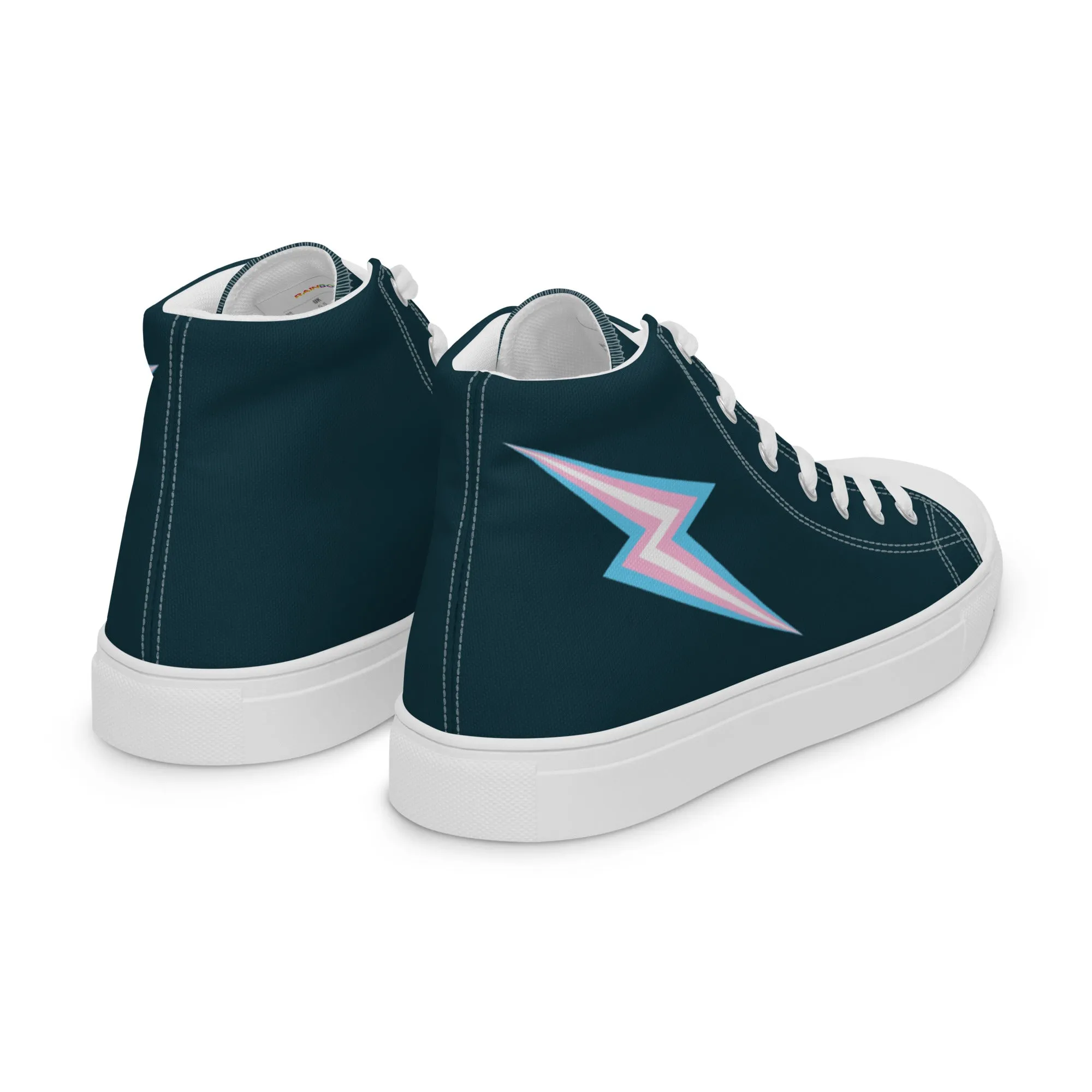 Trans Lightning Blue High Top Trainers (male sizes)