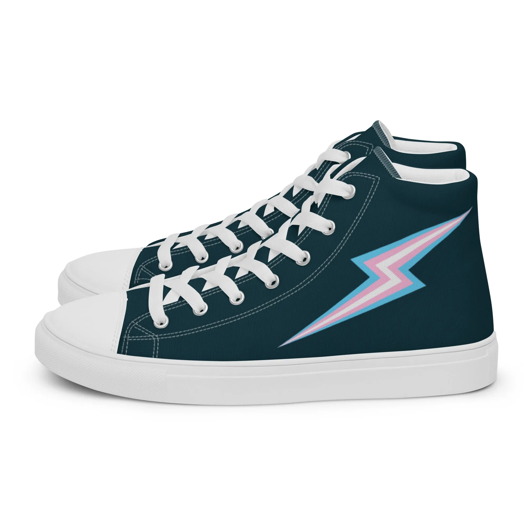 Trans Lightning Blue High Top Trainers (male sizes)