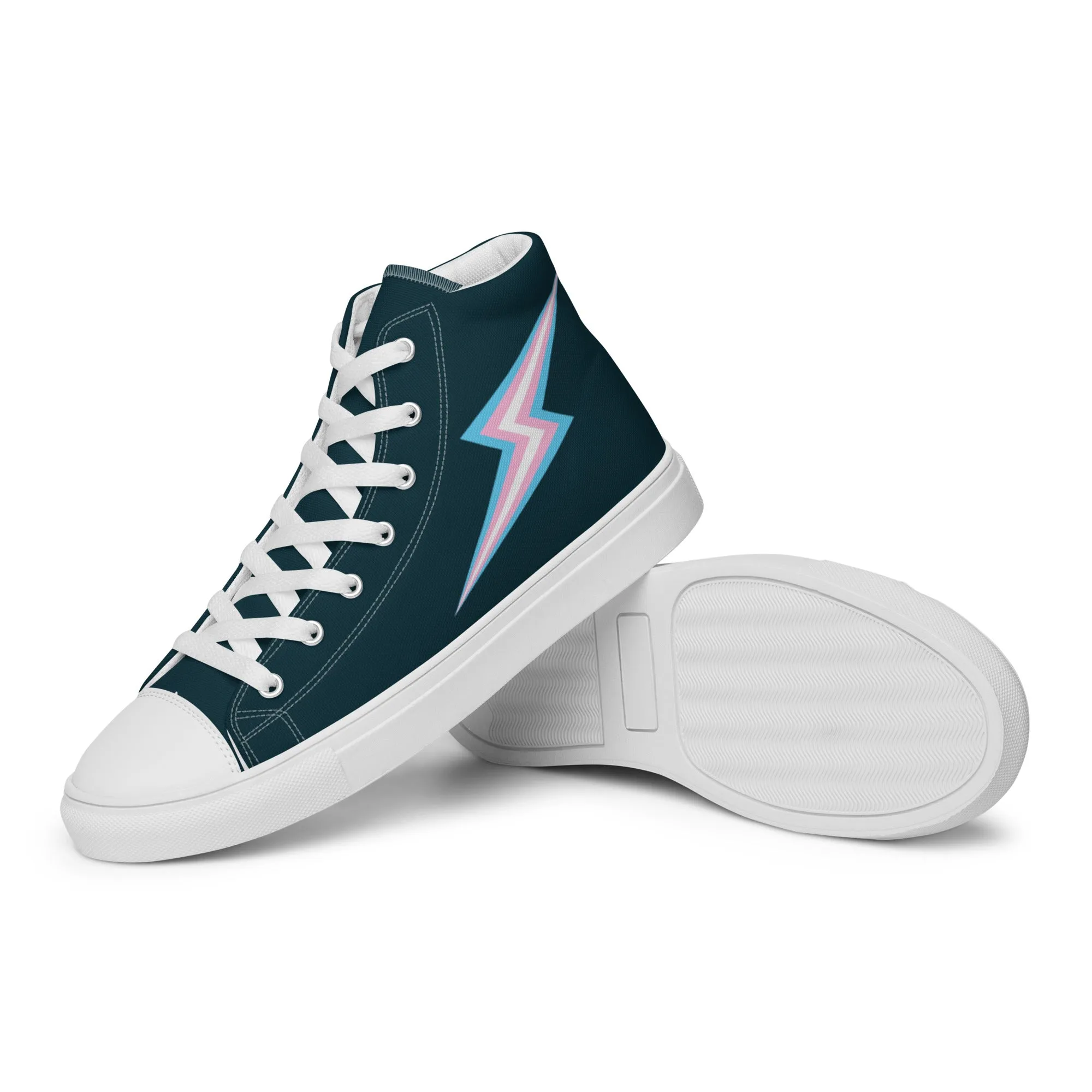 Trans Lightning Blue High Top Trainers (male sizes)