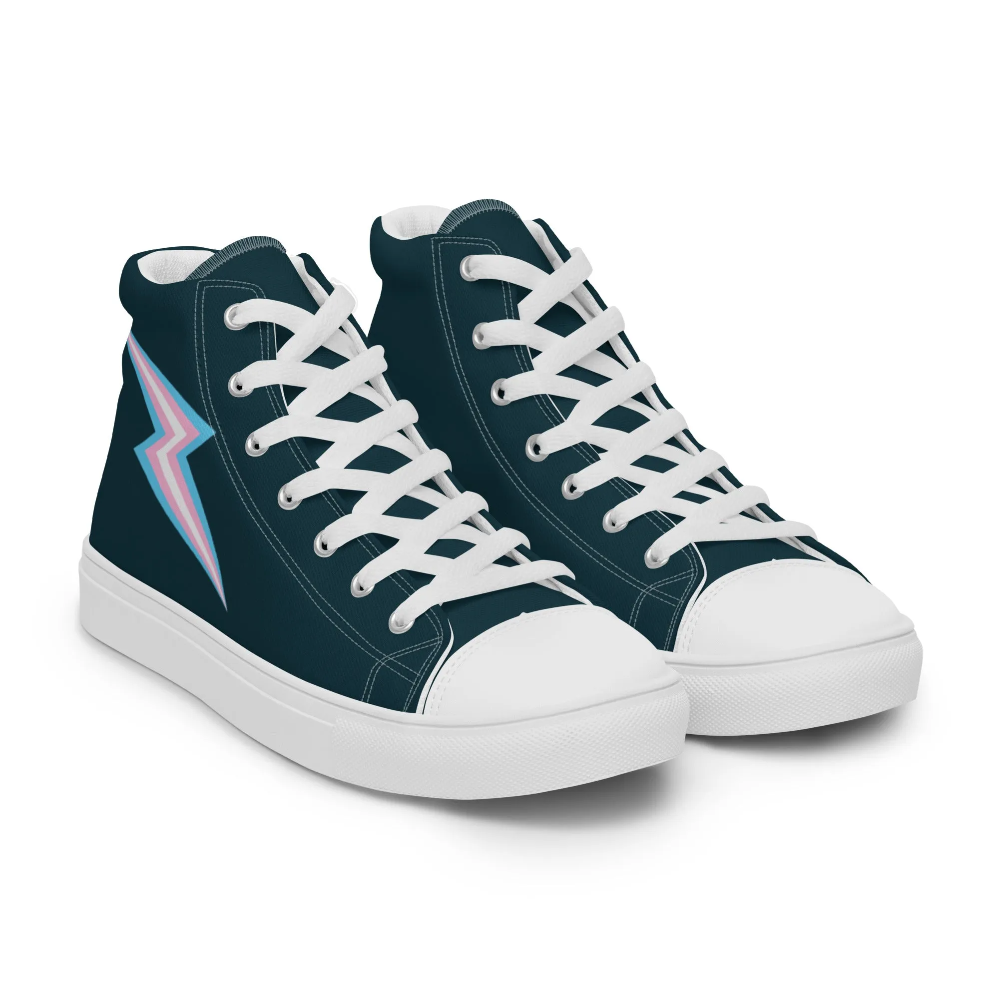 Trans Lightning Blue High Top Trainers (male sizes)