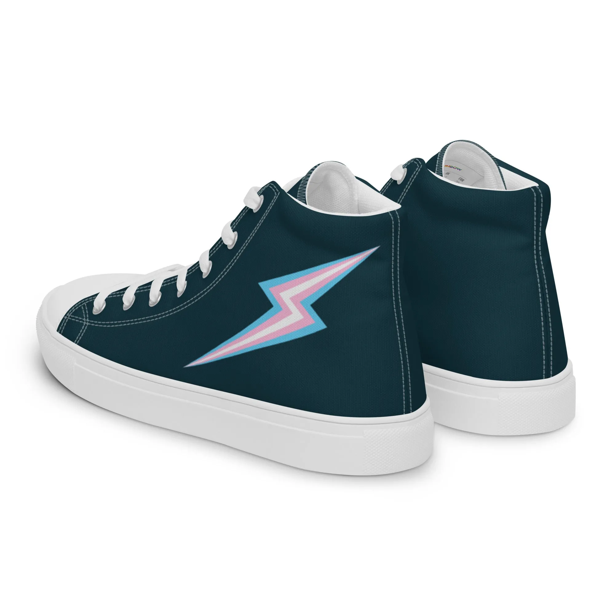 Trans Lightning Blue High Top Trainers (male sizes)