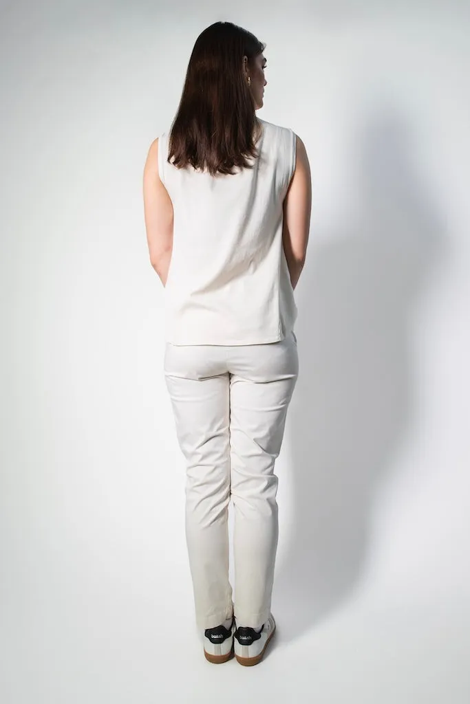 Transit Par Such Classic Slim Chino in Ivory