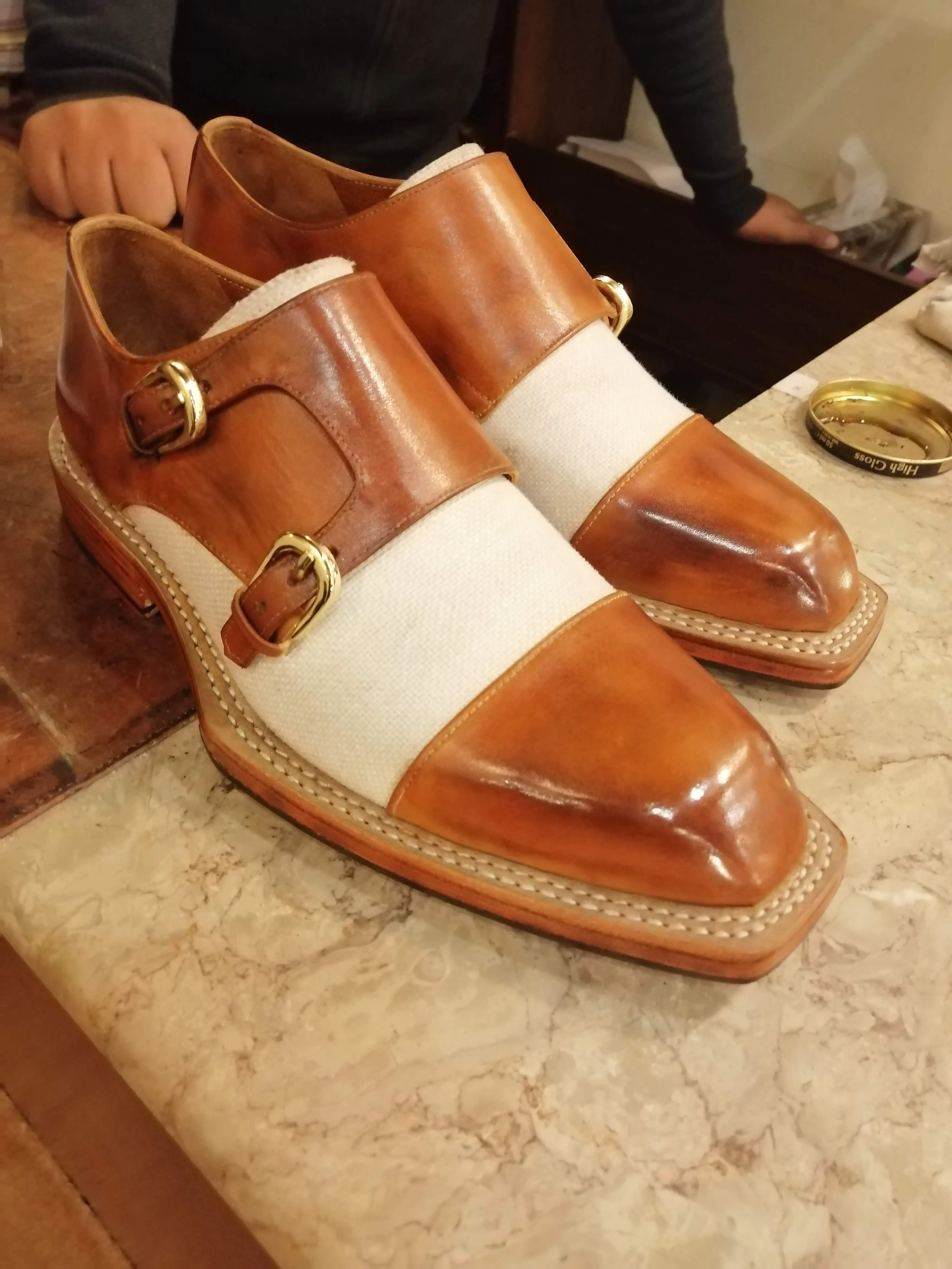 Two-Tone | Double Monk Strap Shoes