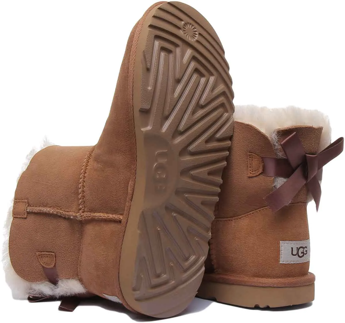 Ugg Australia K Mini Baily Bw In Chestnut For Kids