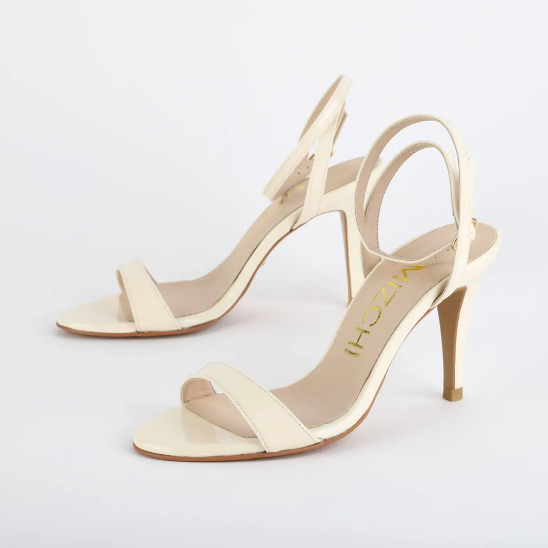 *UK 1 - MEGAN - Ivory patent, 8cm heel