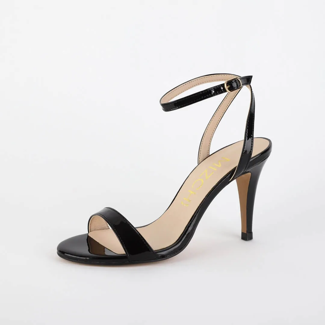 *UK 1 - MEGAN - Ivory patent, 8cm heel