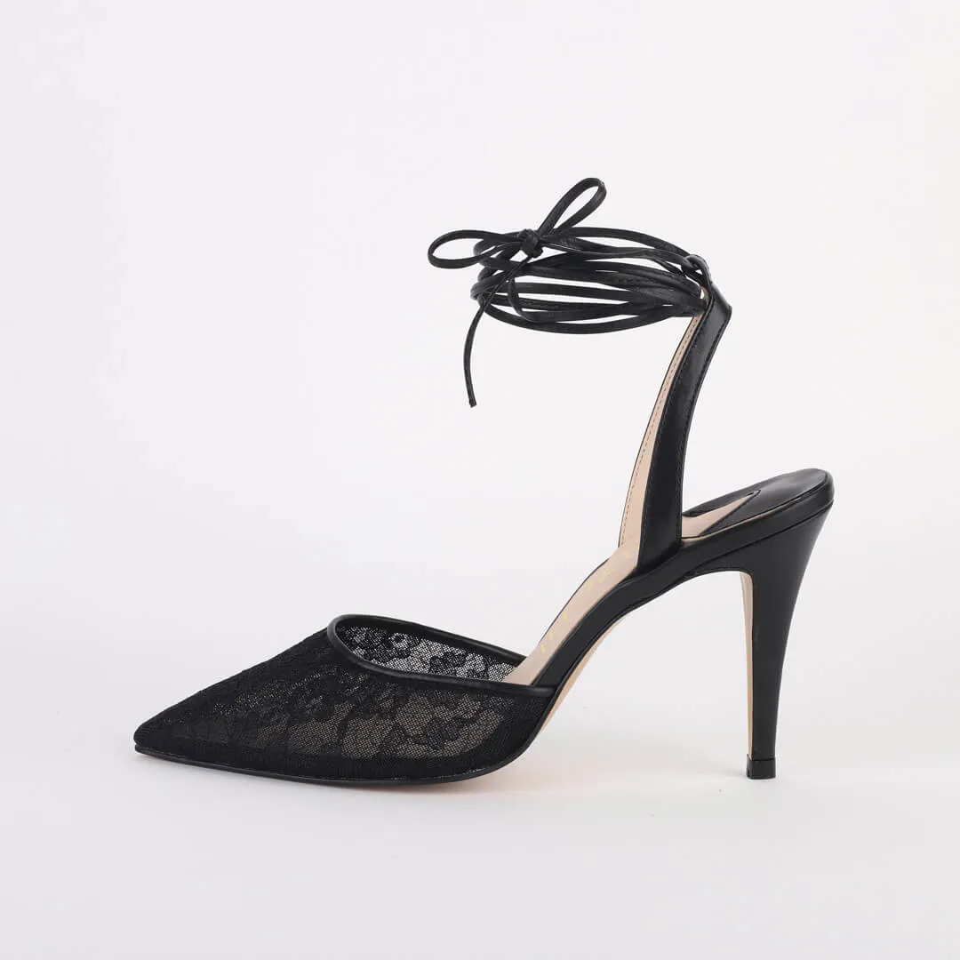 *UK size 2 - DIANE - black, 5cm heels