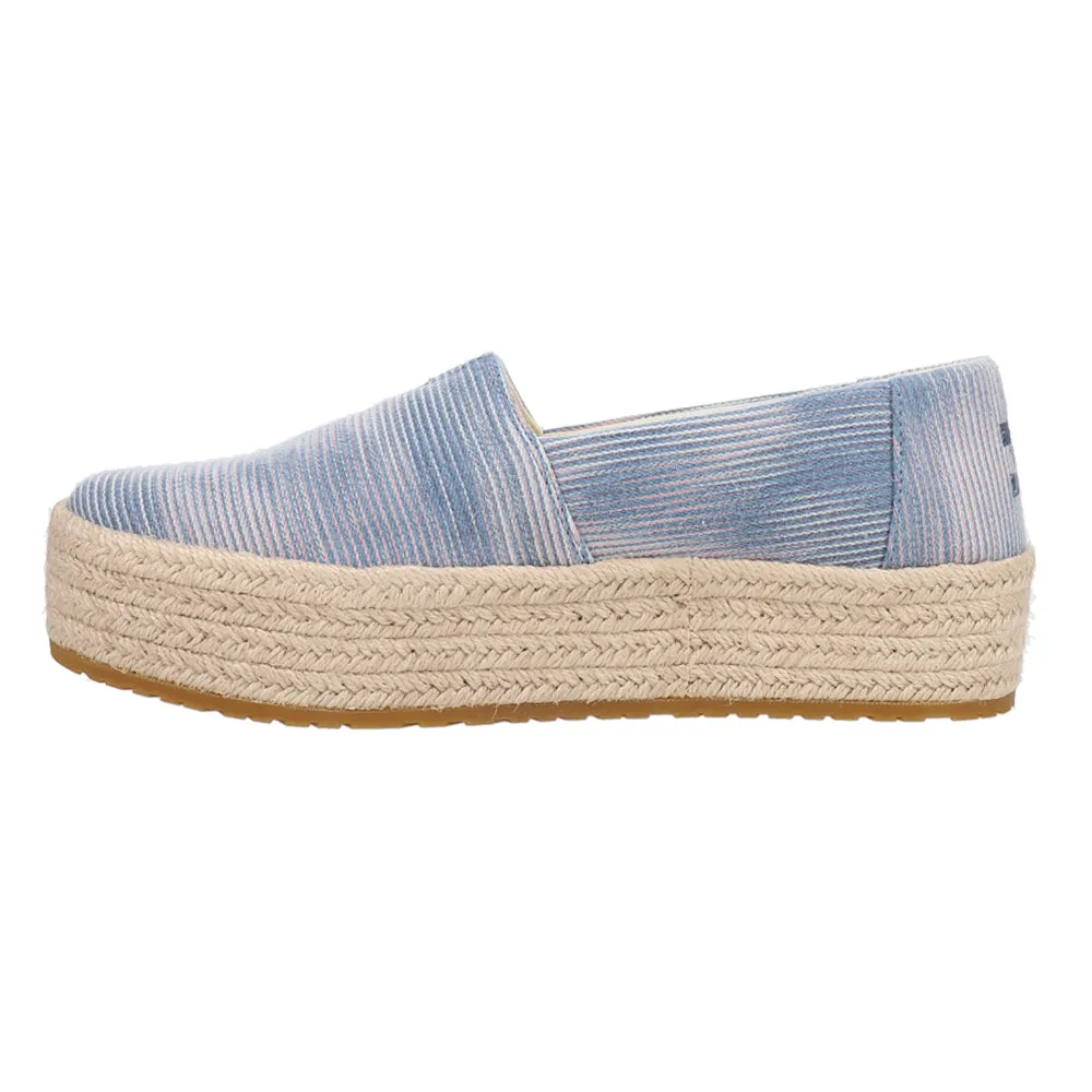 Valencia Denim Plaform Espadrille Flats