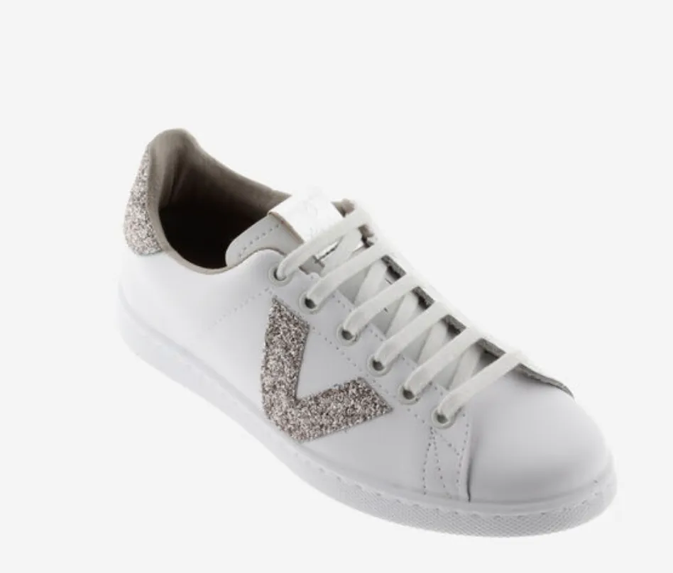 Victoria Tennis Leather & Glitter Swirls Trainers