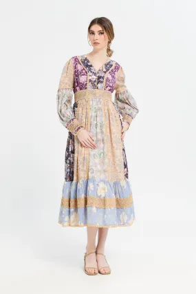 Women Multicolour Printed Midi Dress