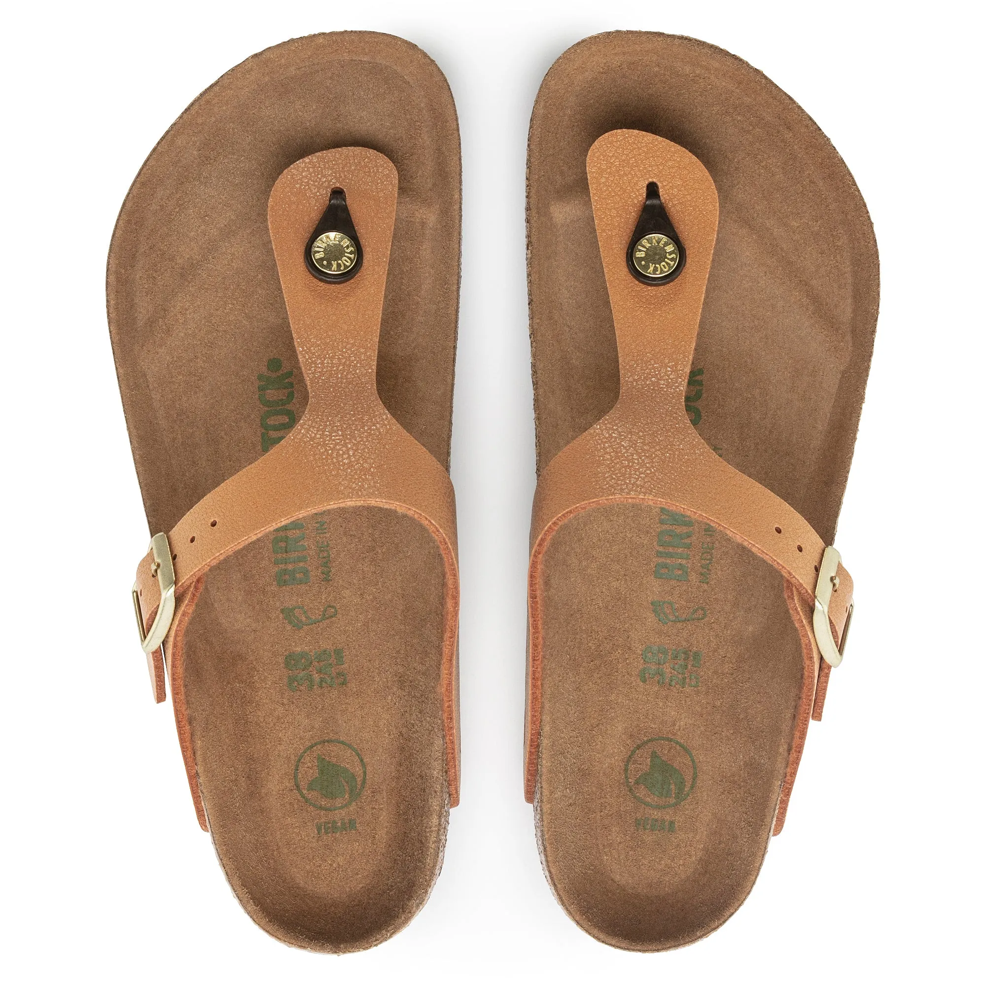 Women's Birkenstock Gizeh Vegan Birkibuc Color: Pecan