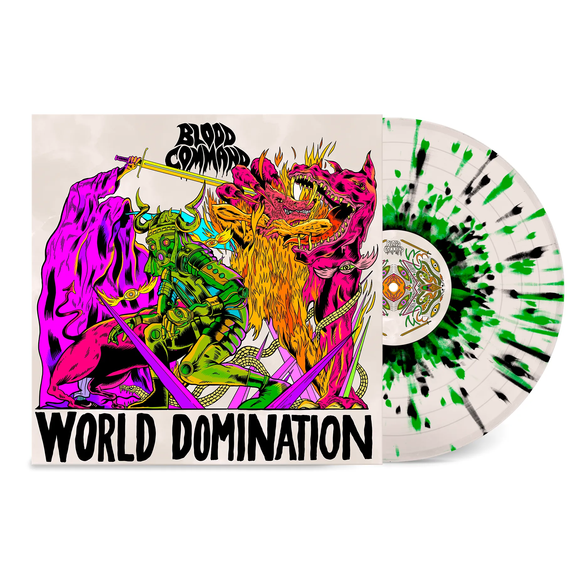 World Domination LP (Milky Clear Vinyl w/ Black & Neon Green Splatter)