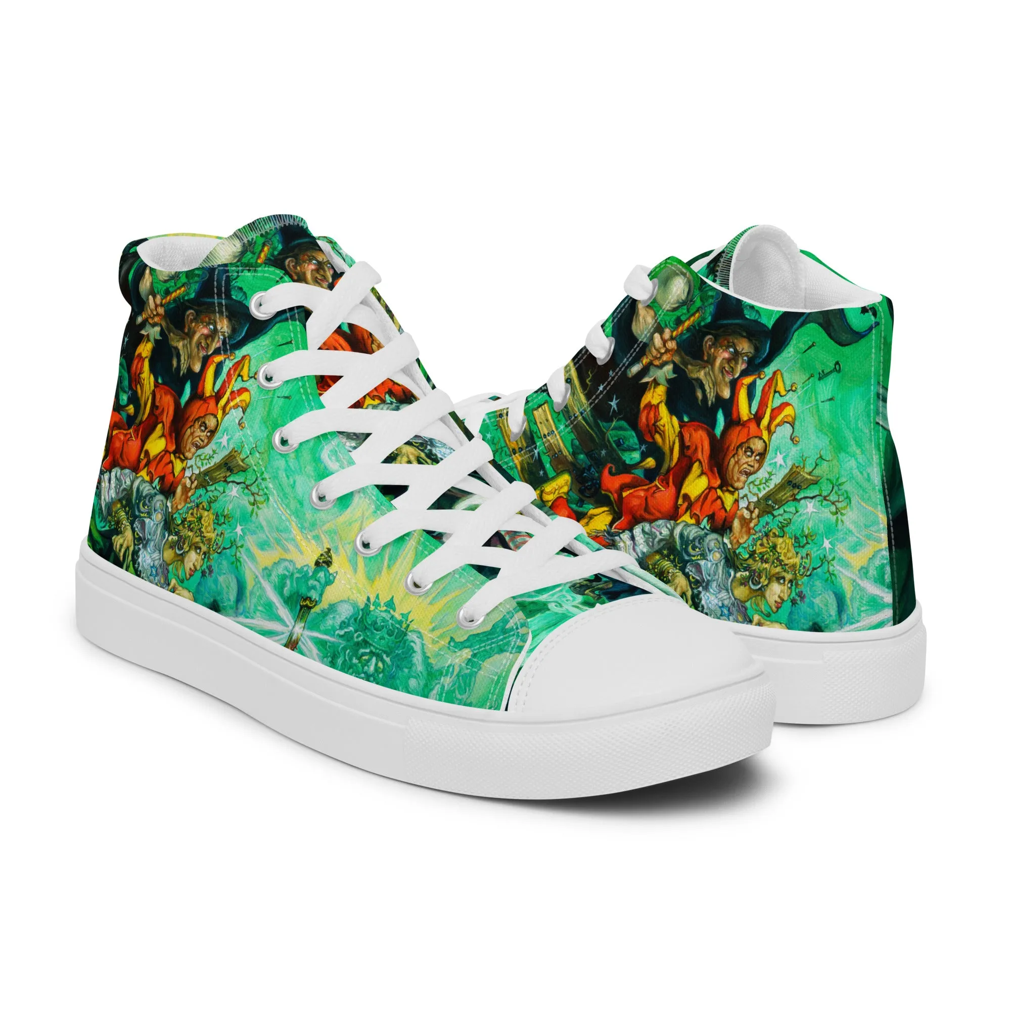 Wyrd Sisters Men’s High Top Canvas Shoes -  Free Shipping! *US SIZES SHOWN! USE CHART!