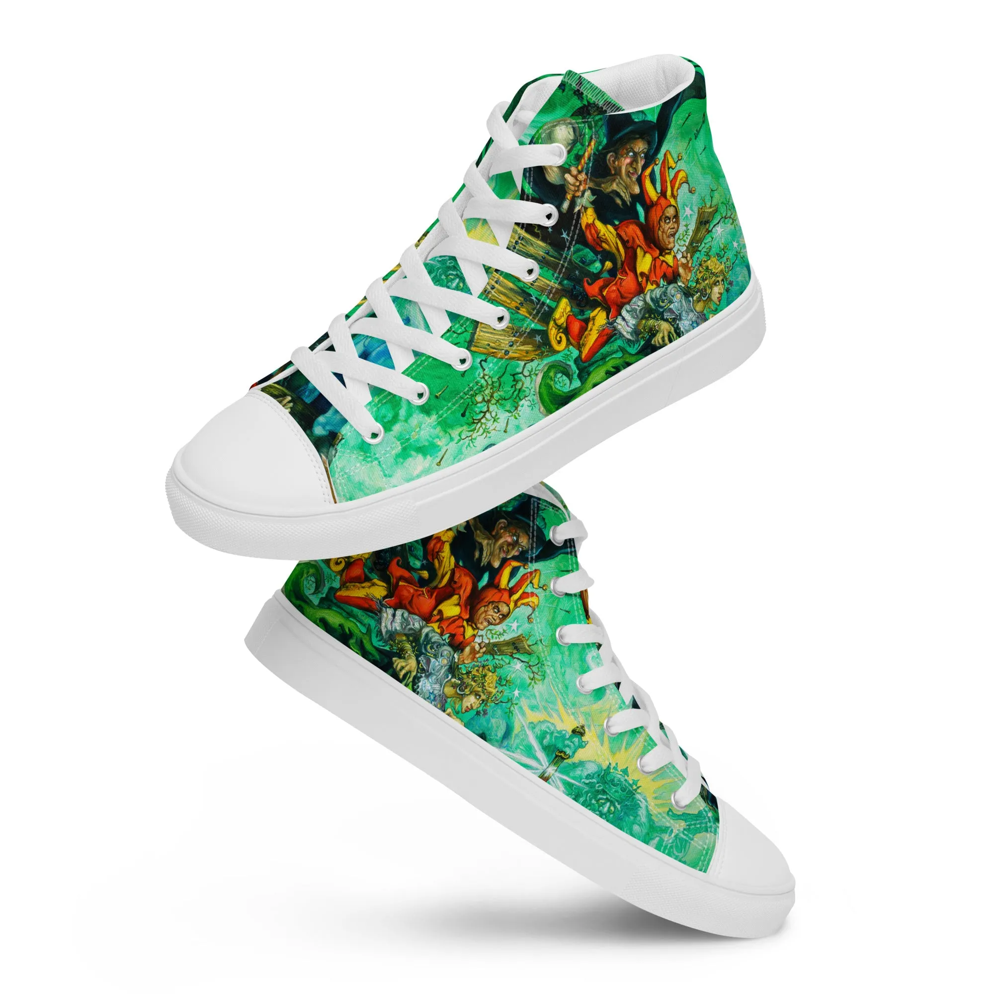 Wyrd Sisters Men’s High Top Canvas Shoes -  Free Shipping! *US SIZES SHOWN! USE CHART!