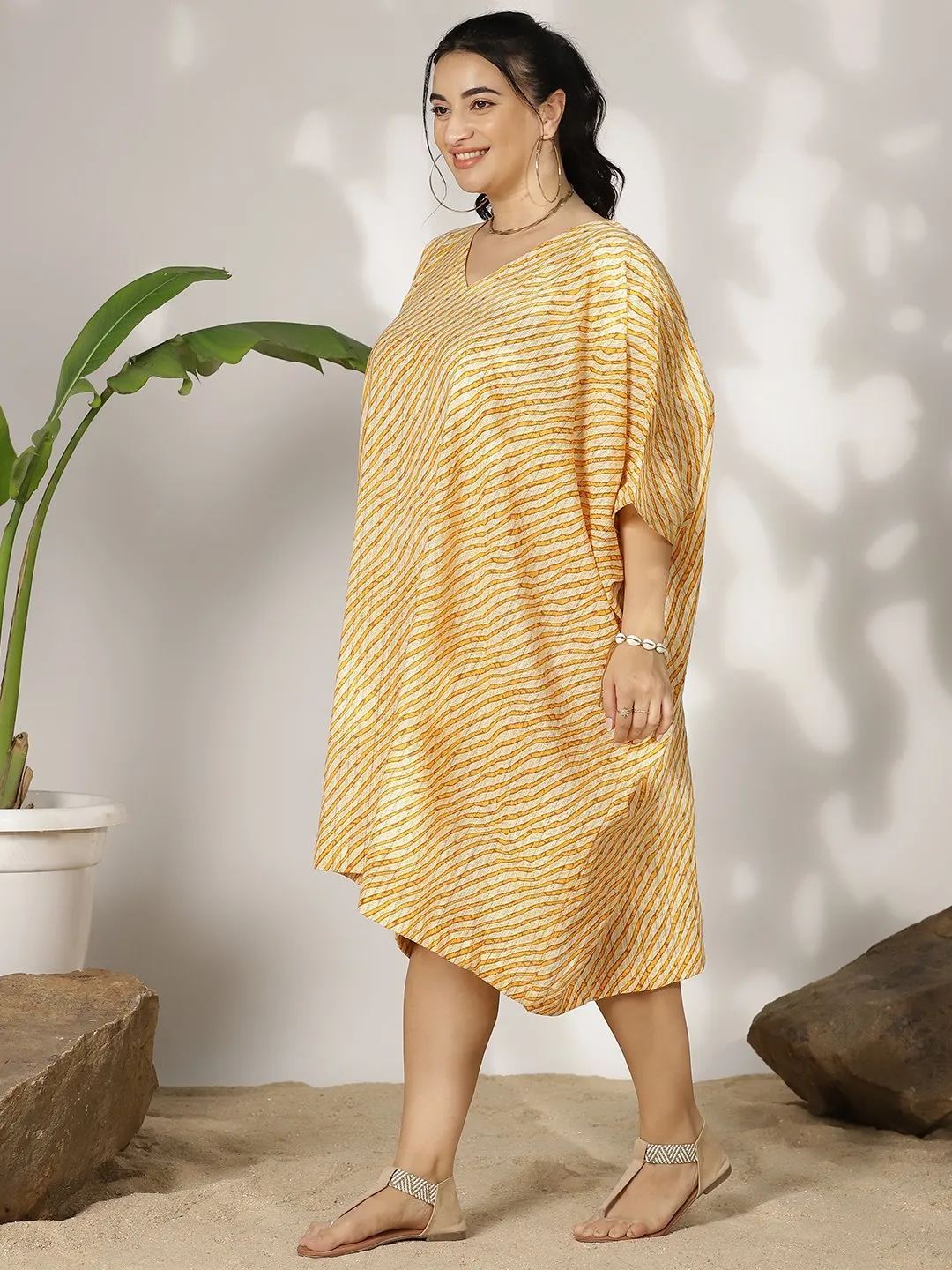 YellowStripes Cotton LoungeDress